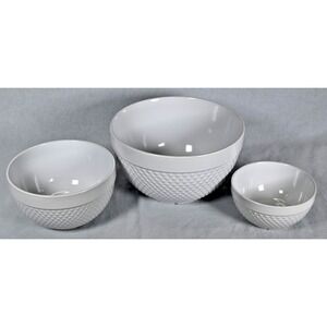 Set of 3 Hobnail Mixing Bowls Tabletops Gallery Stoneware